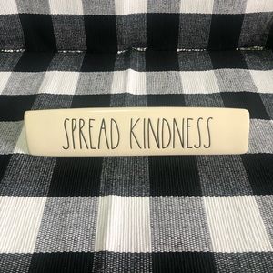 Rae Dunn “SPREAD KINDNESS” Big Black Letters Sign Desk Paperweight